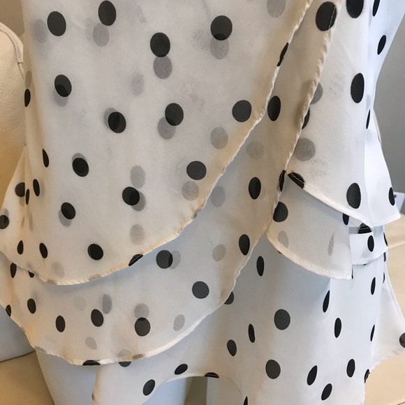 Bellissima White & Black Polka Dot Sleeveless Top - Picture 6 of 9